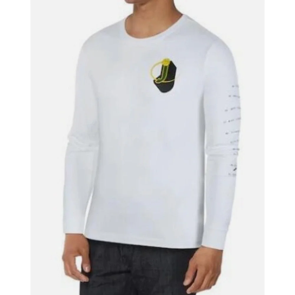 New Jordan Air Jordan 10 Sz Medium Men's Long Sleeve T-Shirt White CT0735-100
